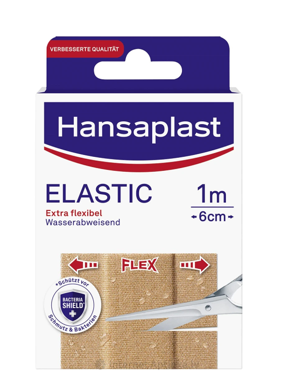 HANSAPLAST ELASTIC eriti tugeva kinnitusega elastik 1 m x 6 cm, 1 tk. | internetaptieka.lv