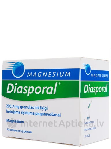 Magnesium Diasporal 295.7 (magnijs) ar apelsīnu garšu, 50 paciņas | internetaptieka.lv
