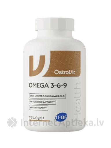 OstroVit Капсулы Omega 3-6-9, 90 шт. | internetaptieka.lv