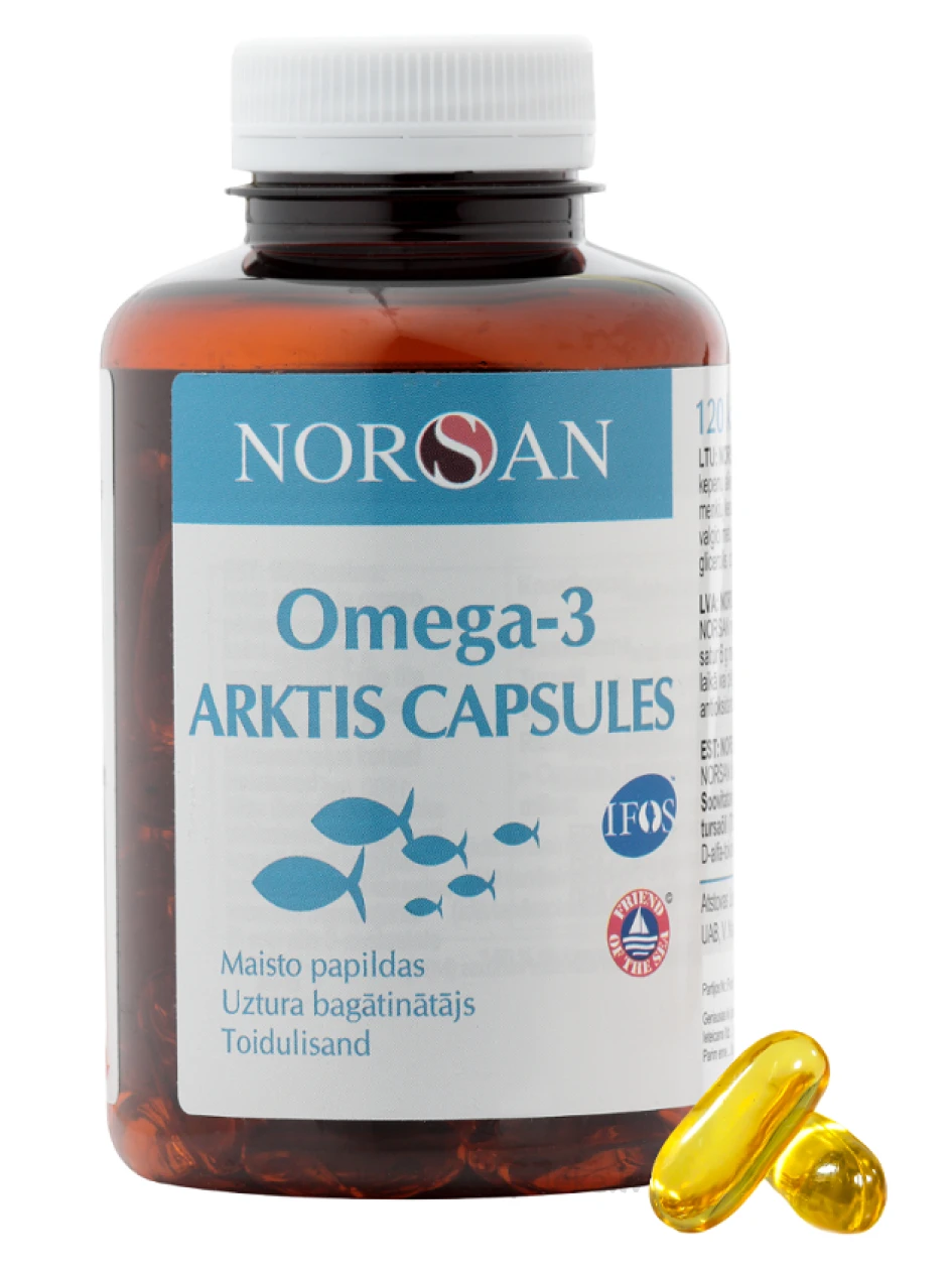 NORSAN OMEGA-3 ARKTIS, 120 kapsulas | internetaptieka.lv