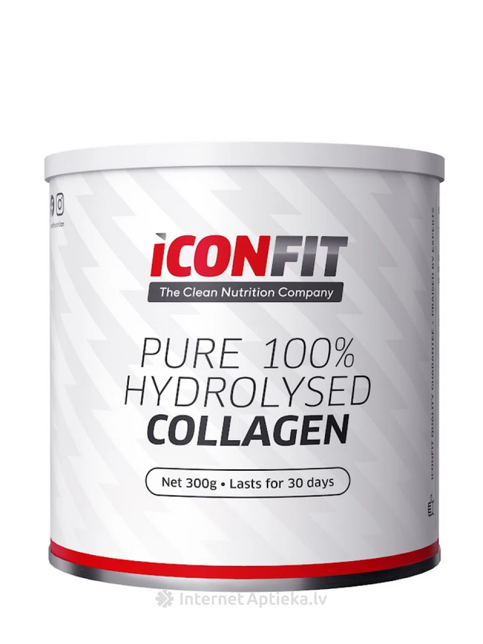 ICONFIT Hydrolysed Collagen, pure (99% Protein), 300 g | internetaptieka.lv