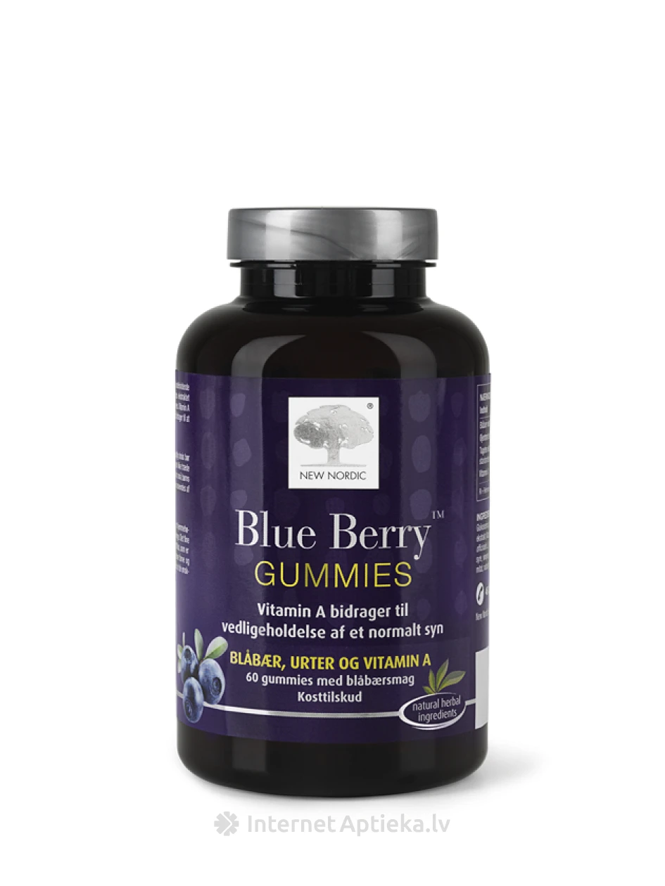 BLUE BERRY GUMMIES košļājamās pastilas, 60 gb. | internetaptieka.lv