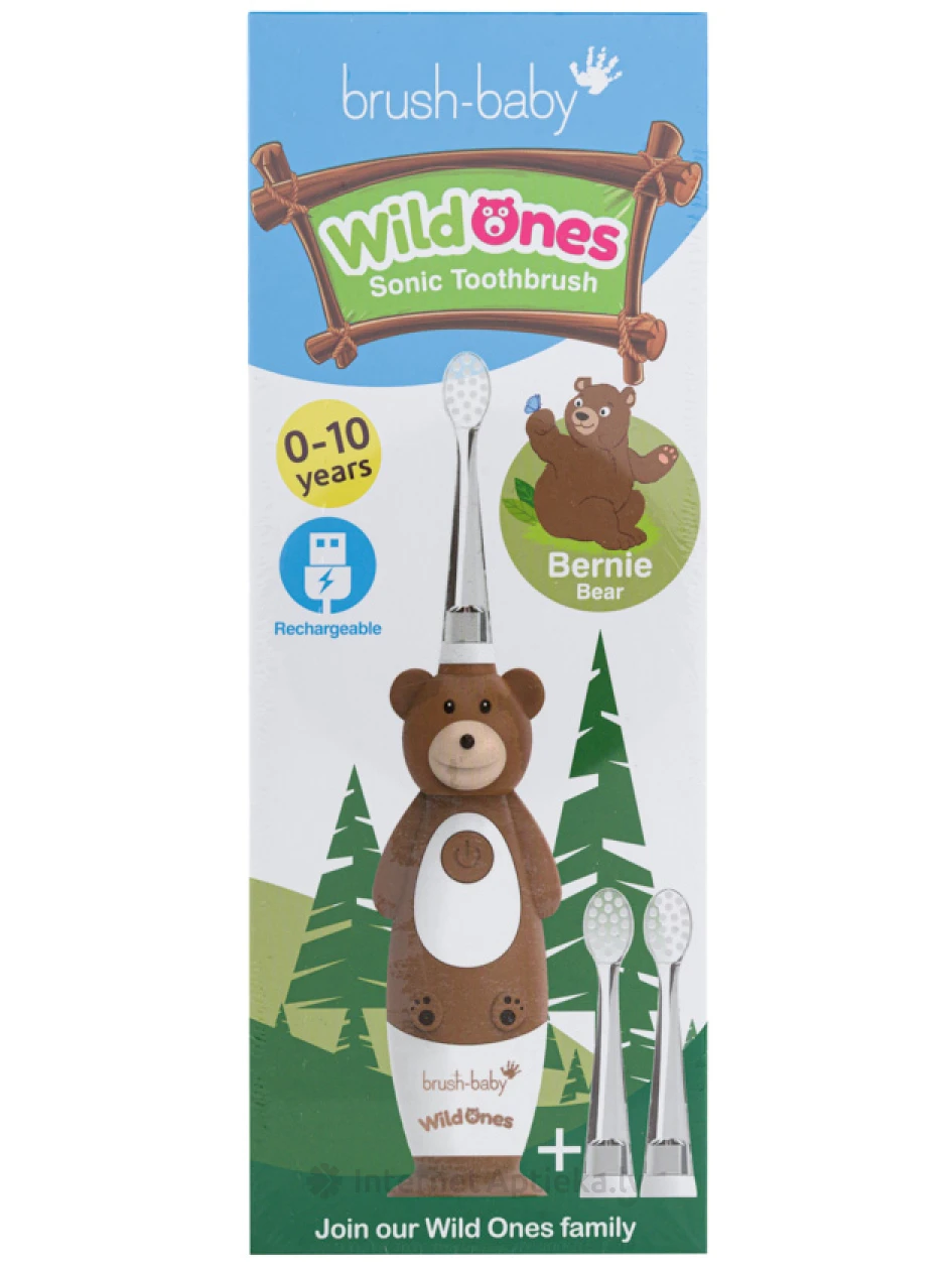 Brush-baby WildOne Bear laetav sonic hambahari 0-10 aastat, 1 tk. | internetaptieka.lv