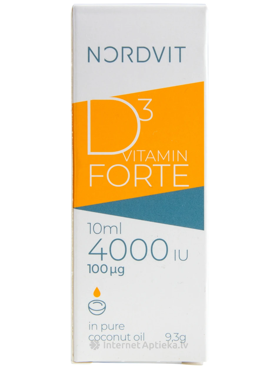Nordvit D3 Vitamin Forte 4000 RÜ, 10 ml | internetaptieka.lv
