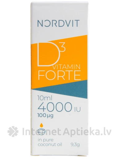 Nordvit D3 Vitamin Forte 4000 IU, 10 ml | internetaptieka.lv
