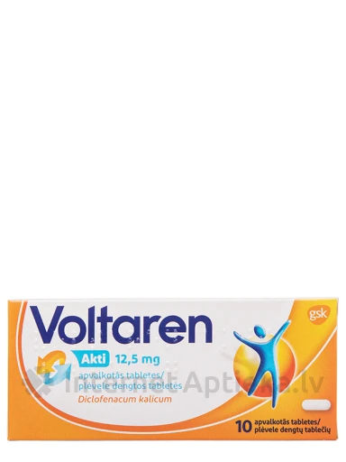 Voltaren Akti 12,5 mg, 10 tabletti | internetaptieka.lv
