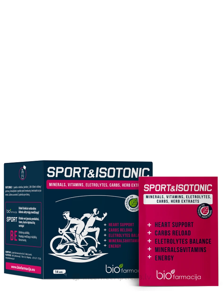 Biofarmacija BIO Sport&Isotonic порошок, 28 пакетиков | internetaptieka.lv