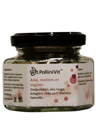 Pollinivit vitamīni ādai, matiem, nagiem, 50 kapsulas | internetaptieka.lv