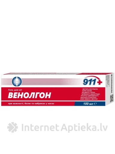 911 Venolgon gēls kājām, 100 ml | internetaptieka.lv