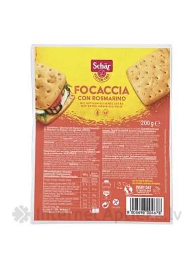 Schär FOCACCIA CON ROSMARINO безглютеновый хлеб с розмарином, 200 г | internetaptieka.lv