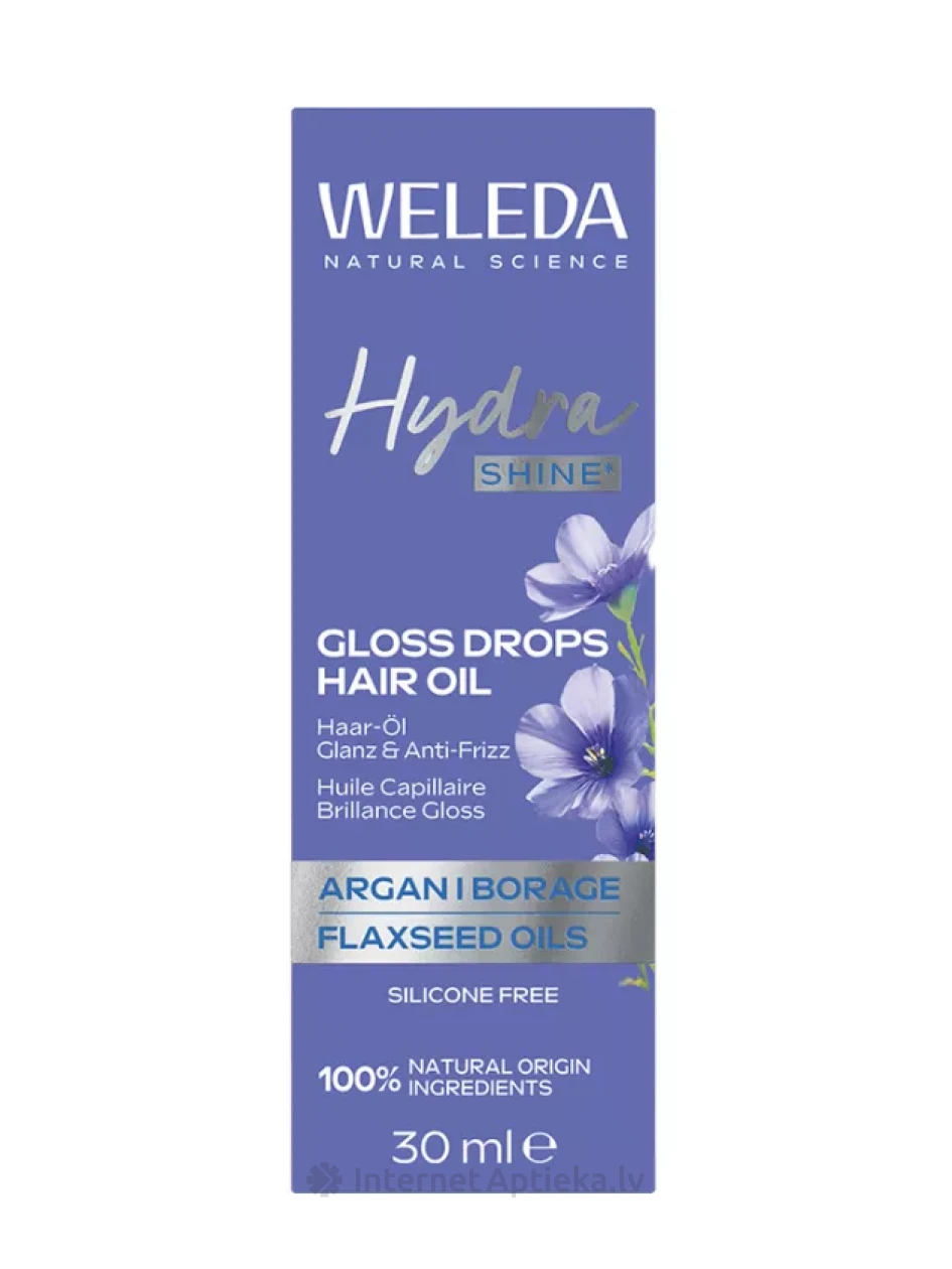 Weleda Hydra Shine matu eļļa, 30 ml | internetaptieka.lv