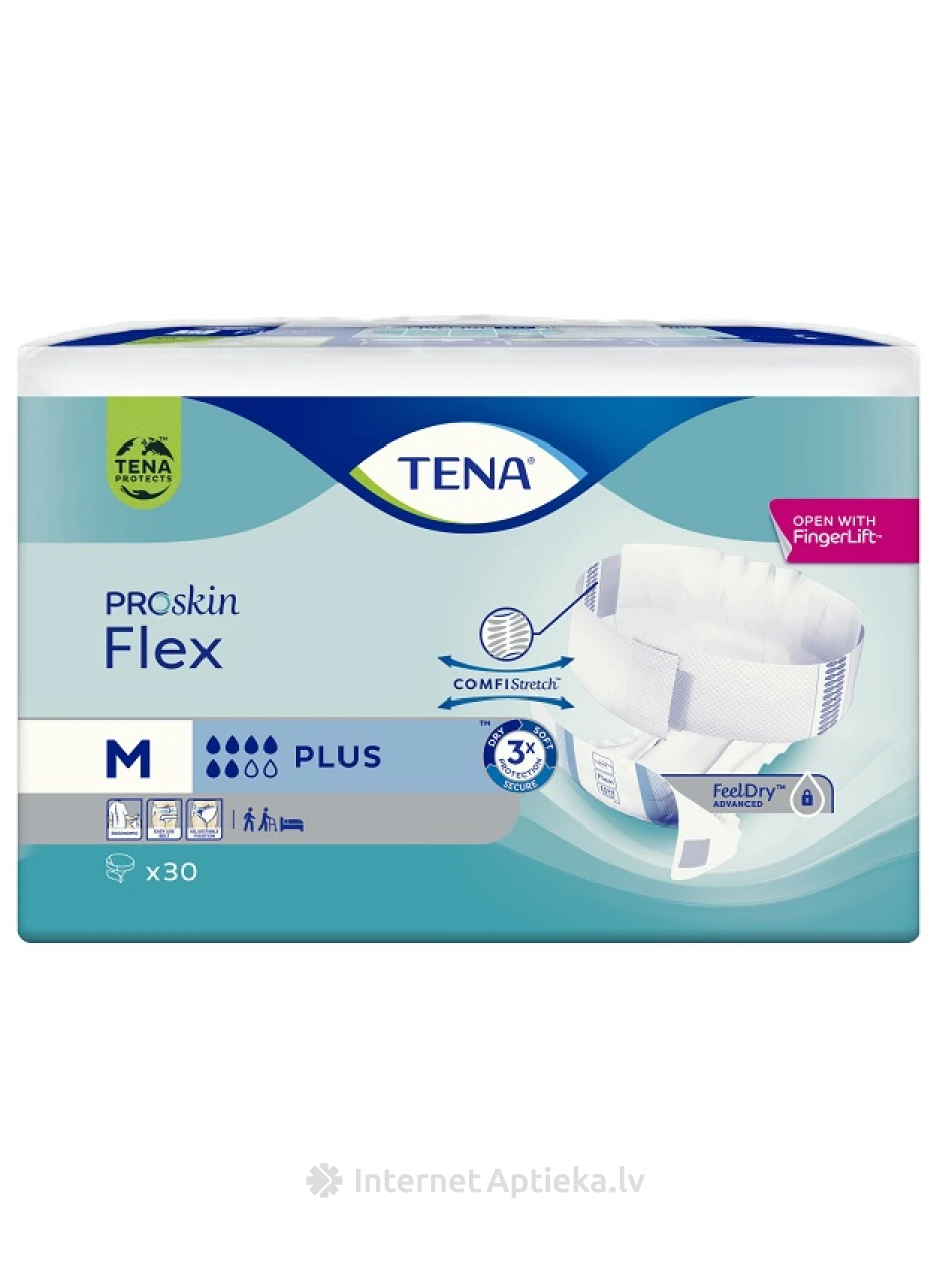 Tena Flex Plus M ar jostu stiprināmas augstākās uzsūktspējas biksītes, 30 gb. | internetaptieka.lv