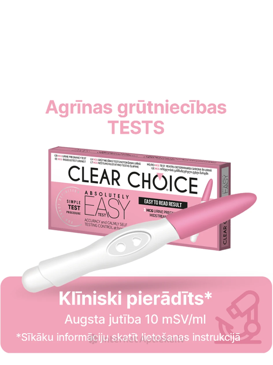 Clear Choice – paprastas pieštuko nėštumo testas, 1 vnt. | internetaptieka.lv