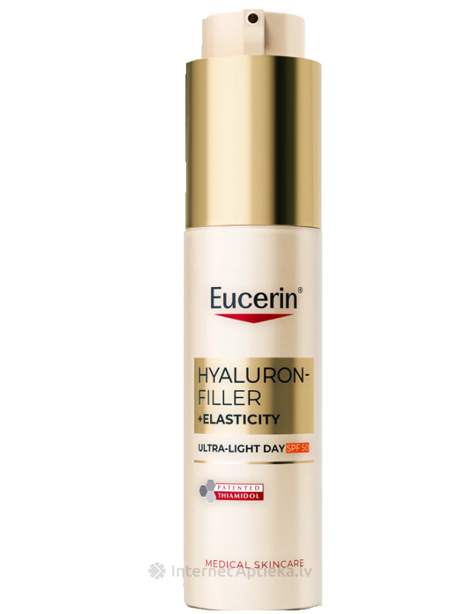 Eucerin Hyaluron-Filler + Elasticity ļoti vieglas tekstūras dienas krēms SPF 50, 50 ml | internetaptieka.lv
