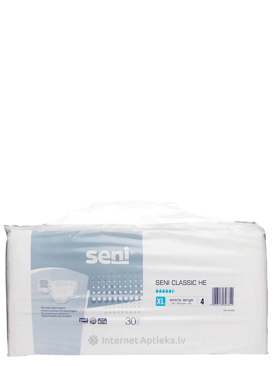 Seni Classic HE XL Подгузники, 30 шт. | internetaptieka.lv