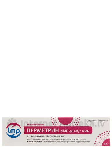 Permetrīna gels 40mg/g, 40 g | internetaptieka.lv