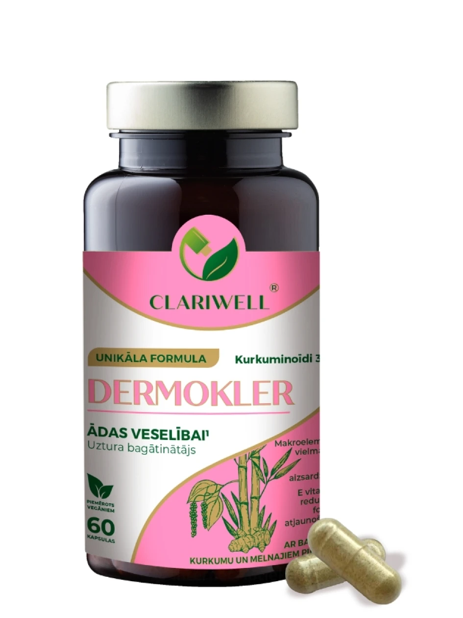 CLARIWELL® DERMOKLER ādas veselībai, 60 kapsulas | internetaptieka.lv