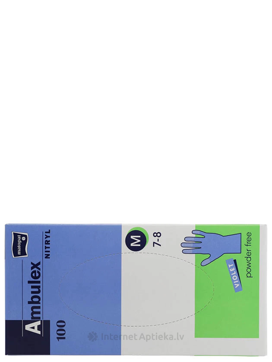 Перчатки нитриловые Ambulex фиолетовые, 100 шт. | internetaptieka.lv