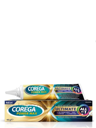 COREGA ULTIMATE ALL in 1 zobu protēžu fiksācijas krēms, 40 g | internetaptieka.lv