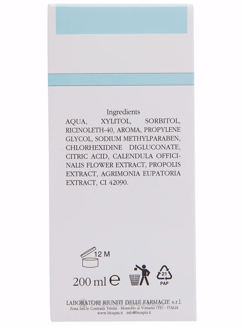Bioapta Apta-Oral Blu жидкость для полоскания рта с экстрактами лекарственных трав, 200 мл | internetaptieka.lv