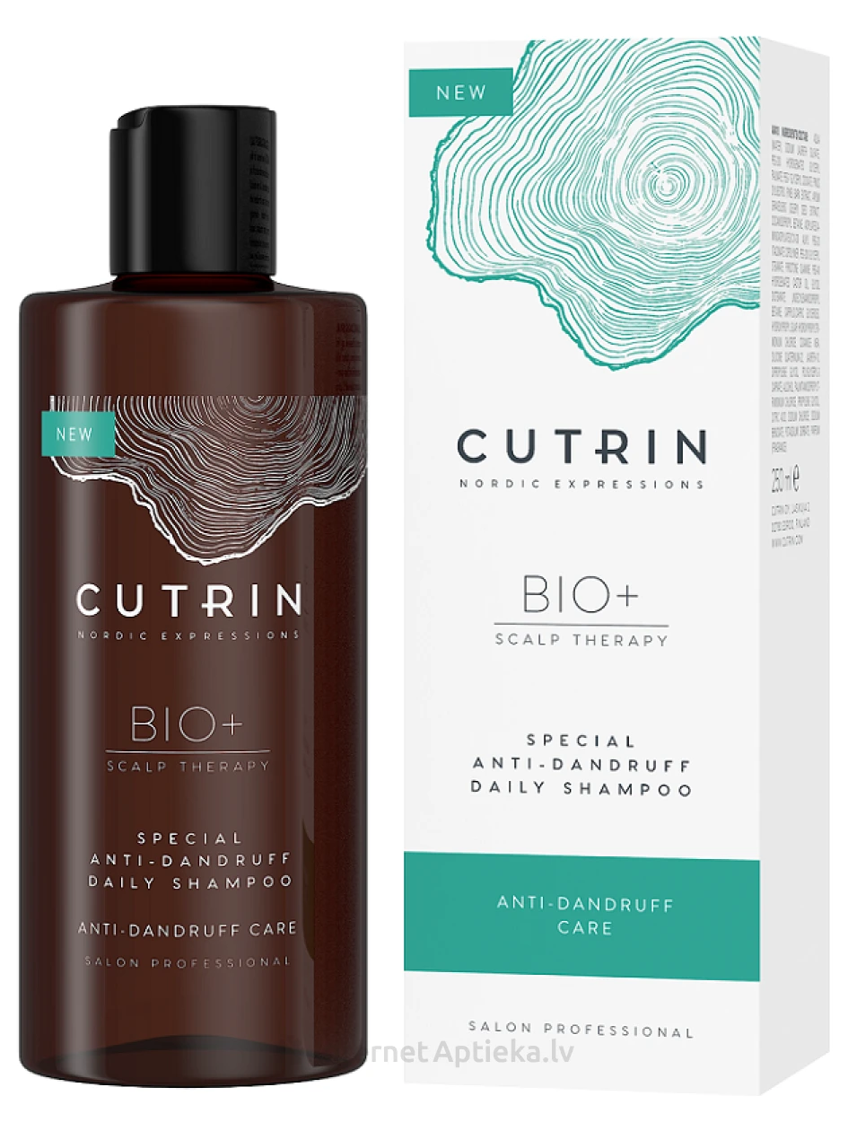 CUTRIN BIO+ Специальный ежедневный шампунь против перхоти, 250 мл | internetaptieka.lv