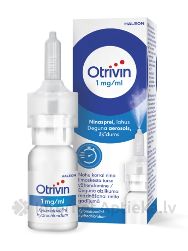 Otrivin назальный спрей 0.1%, 10 мл | internetaptieka.lv