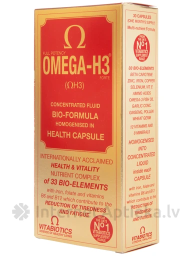 Vitabiotics Omega-H3, 30 капсул | internetaptieka.lv