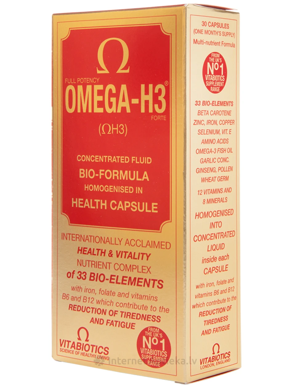 Vitabiotics Omega-H3, 30 капсул | internetaptieka.lv