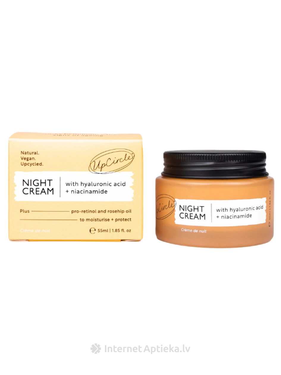 UpCircle öökreem hüaluroonhappe ja niatsiinamiidiga, 55 ml | internetaptieka.lv