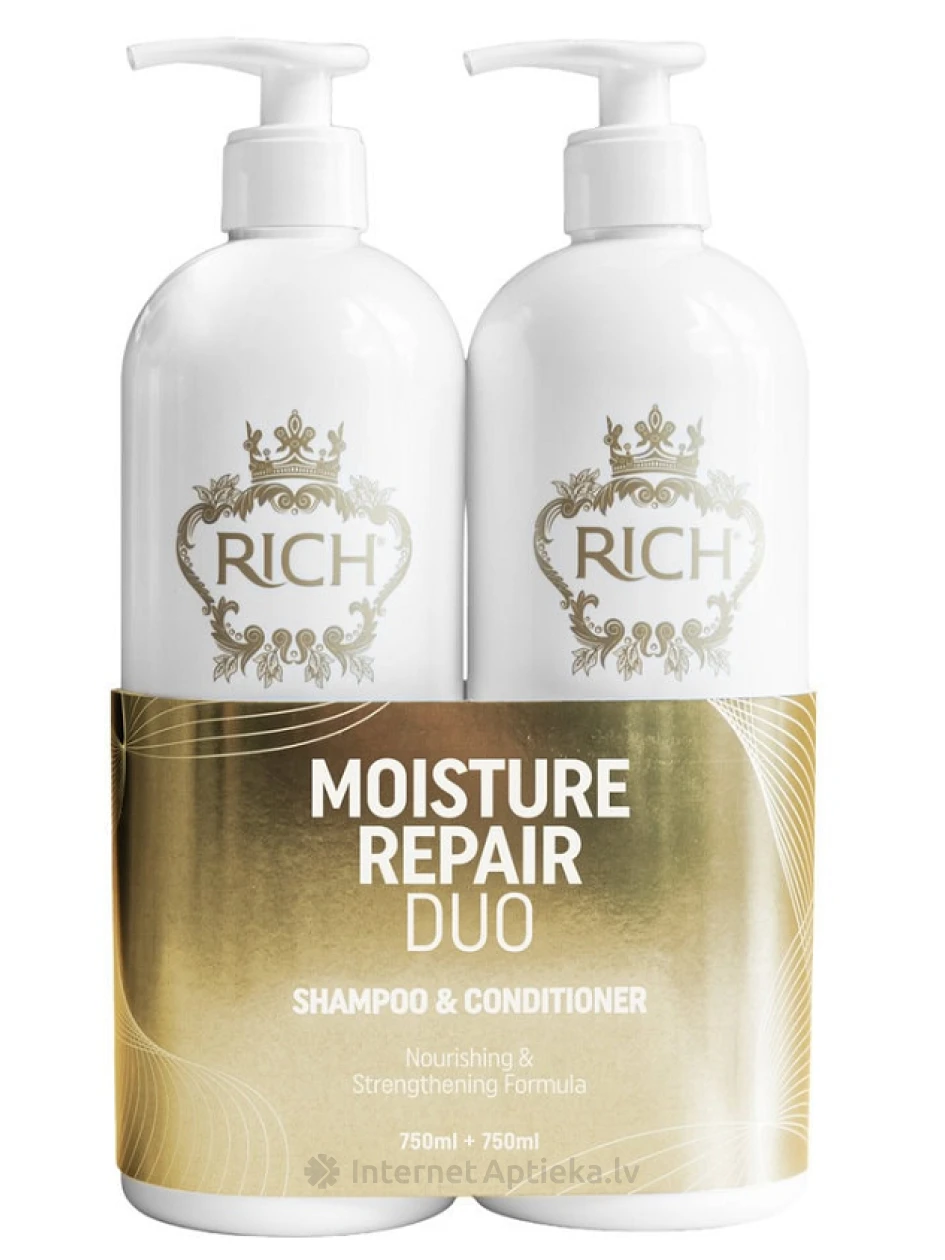 RICH увлажняющий набор для волос, 750+750 мл | internetaptieka.lv