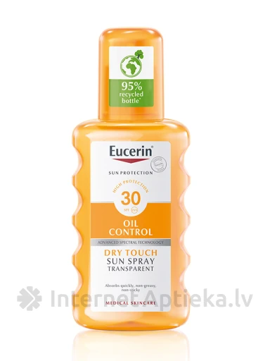 Eucerin Sun Senstitive Protect бесцветный солнцезащитный лосьон-спрей SPF30, 200 мл | internetaptieka.lv
