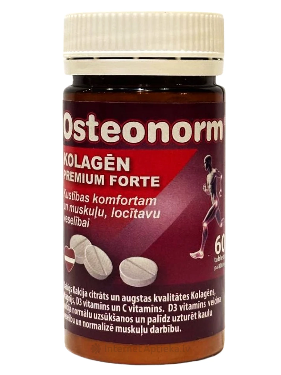Osteonorm Kolagen Premium Forte, 60 tabletes | internetaptieka.lv