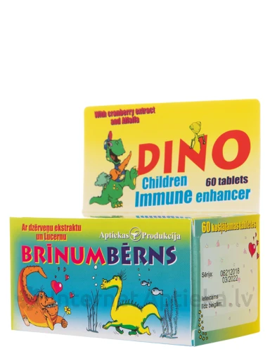 Dino Brīnumbērns с экстрактом клюквы и люцерной, 60 таблеток | internetaptieka.lv
