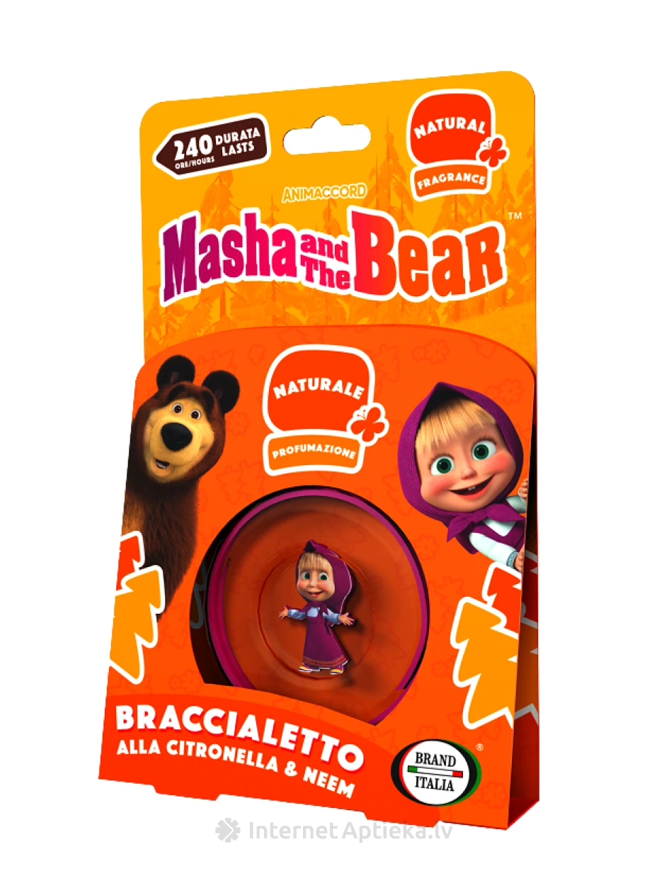 BRAND ITALIA браслет от комаров для детей Masha & Orso, 1 шт. | internetaptieka.lv