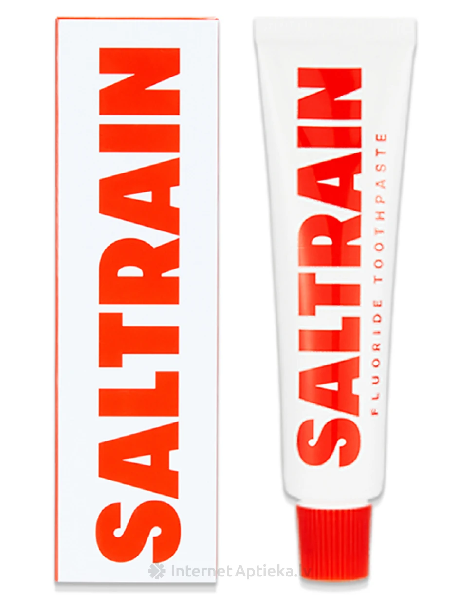 Saltrain Fluoride hambapasta halli soolaga, 100 g | internetaptieka.lv