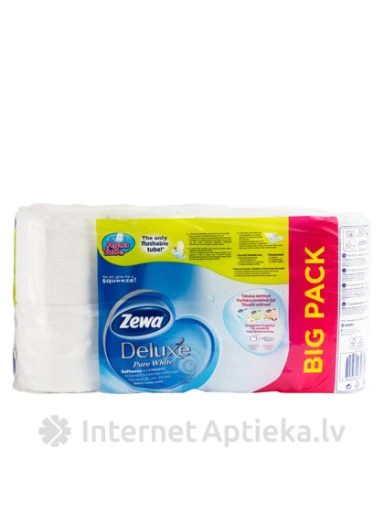 Zewa Deluxe Pure White туалетная бумага, 16 шт. | internetaptieka.lv