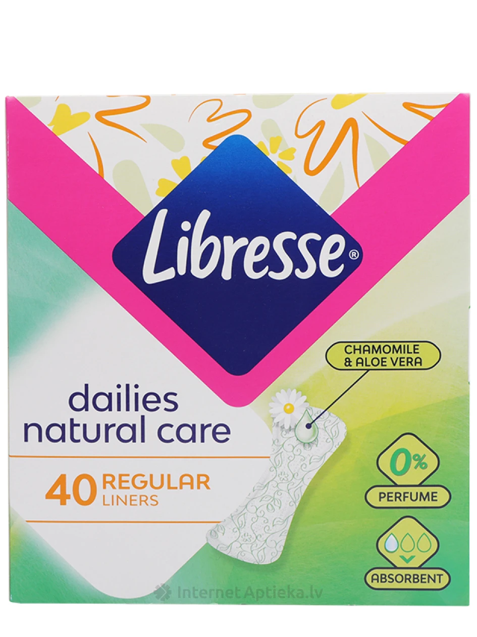 Libresse Natural Care Normal гигиенические прокладки, 40 шт. | internetaptieka.lv