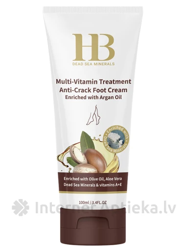 H&B pragunemisvastane jalakreem argaaniaõliga (pragunenud jalad), 100 ml | internetaptieka.lv