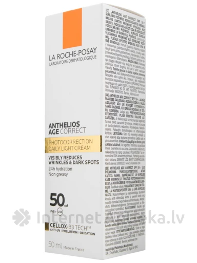 La Roche Posay Anthelios pretnovecošanās sejas aizsargkrēms SPF 50+, 50 ml | internetaptieka.lv