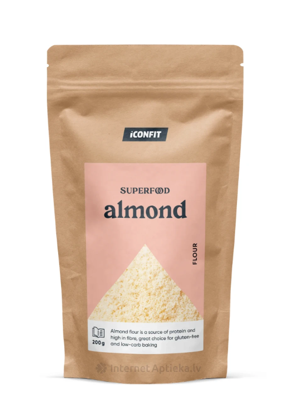 ICONFIT Миндальная мука, 200 г | internetaptieka.lv