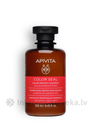 APIVITA COLOR SEAL šampūnas su kvinojos baltymu ir medumi, 250 ml | internetaptieka.lv
