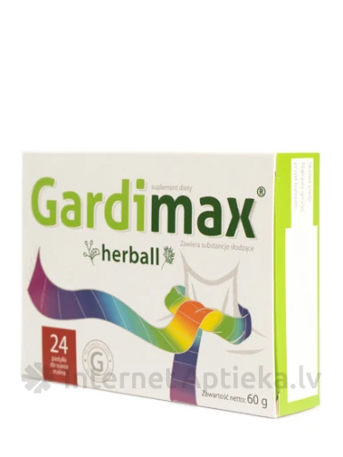 Gardimax Herball pastilas ar aveņu garšu, bez cukura, 24 pastilas | internetaptieka.lv
