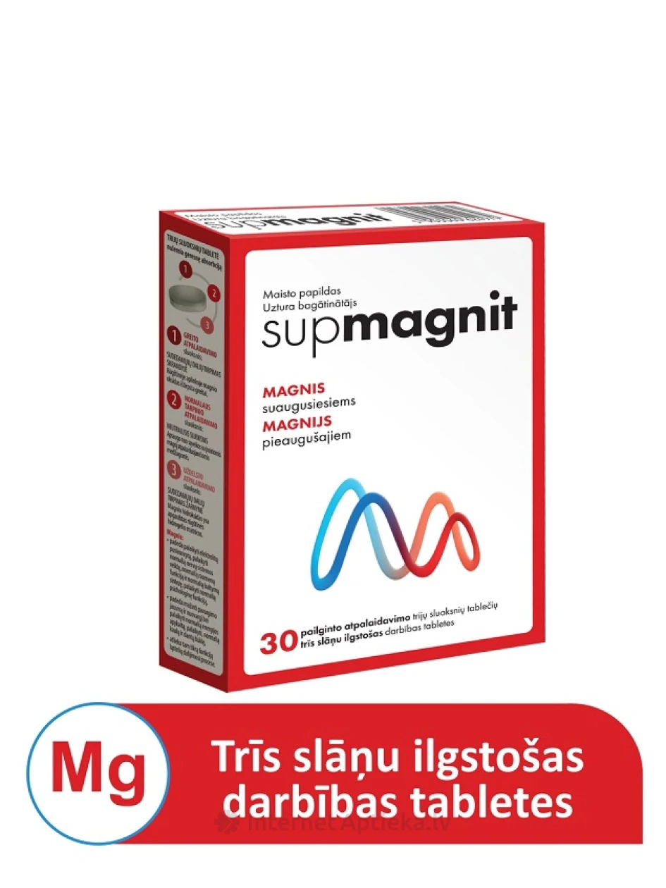 Supmagnit Magnijs 364 mg, 30 tabletes | internetaptieka.lv