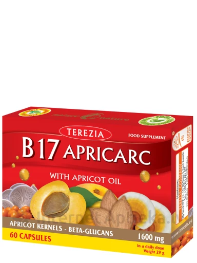 Terezia B17 Apricarc ar aprikožu eļļu, 60 kapsulas | internetaptieka.lv