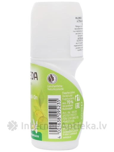 Weleda deodorant Citrus Roll-On 24h, 50 ml | internetaptieka.lv