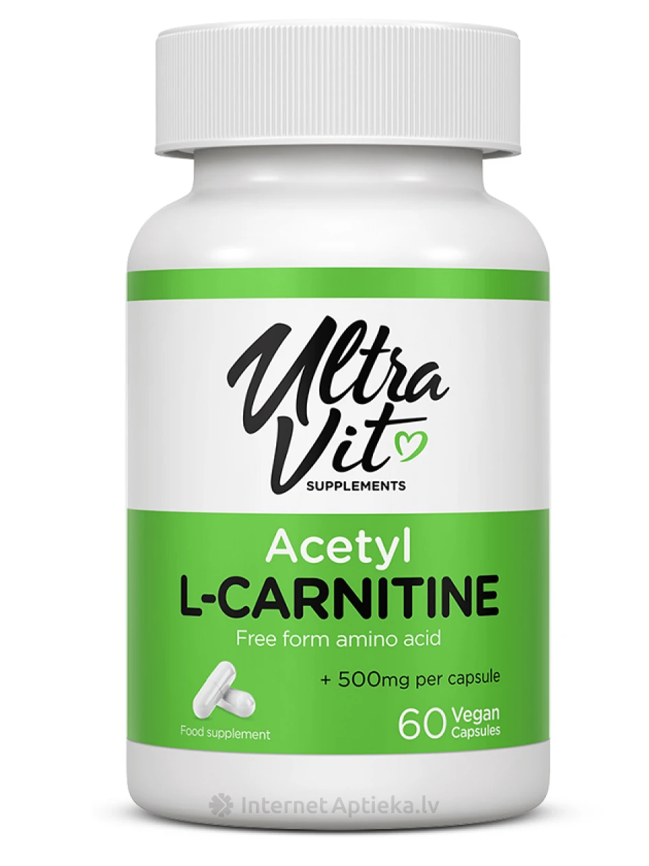 ULTRAVIT Acetyl-L-Carnitine капсулы, 60 шт. | internetaptieka.lv