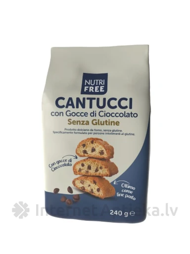 NUTRIFREE bezglutēna cepumi ar šokolādes gabaliņiem, 240 g | internetaptieka.lv