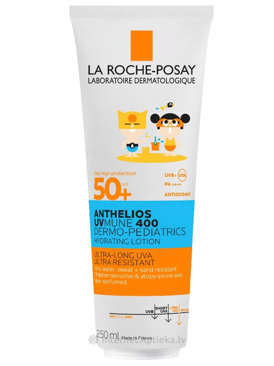 La Roche Posay Anthelios Uvmune 400 увлажняющее молочко SPF 50+, 250 мл | internetaptieka.lv