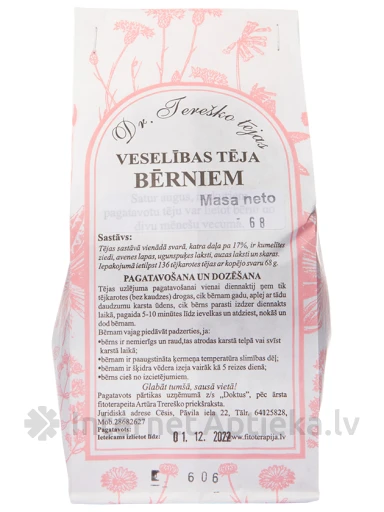 Dr.Tereško Veselības tēja bērniem, 68 g | internetaptieka.lv