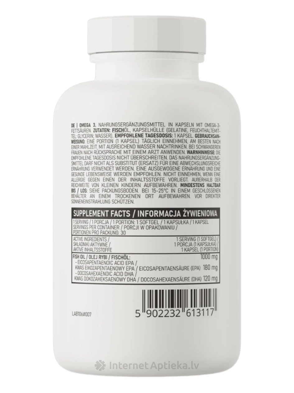 OstroVit Omega3 капсулы, 30 шт. | internetaptieka.lv